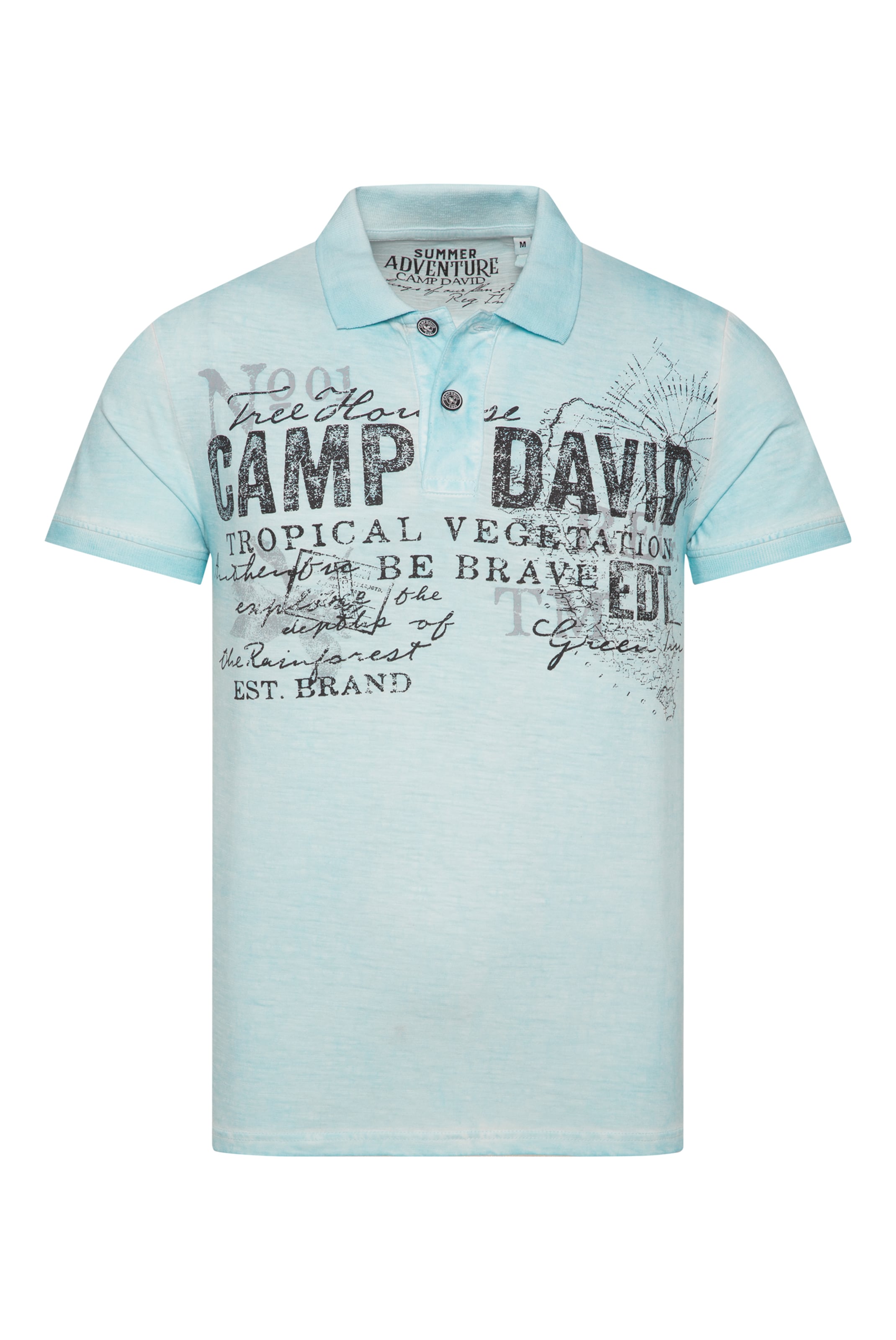 CAMP DAVID Poloshirt in Blau: Vorderseite