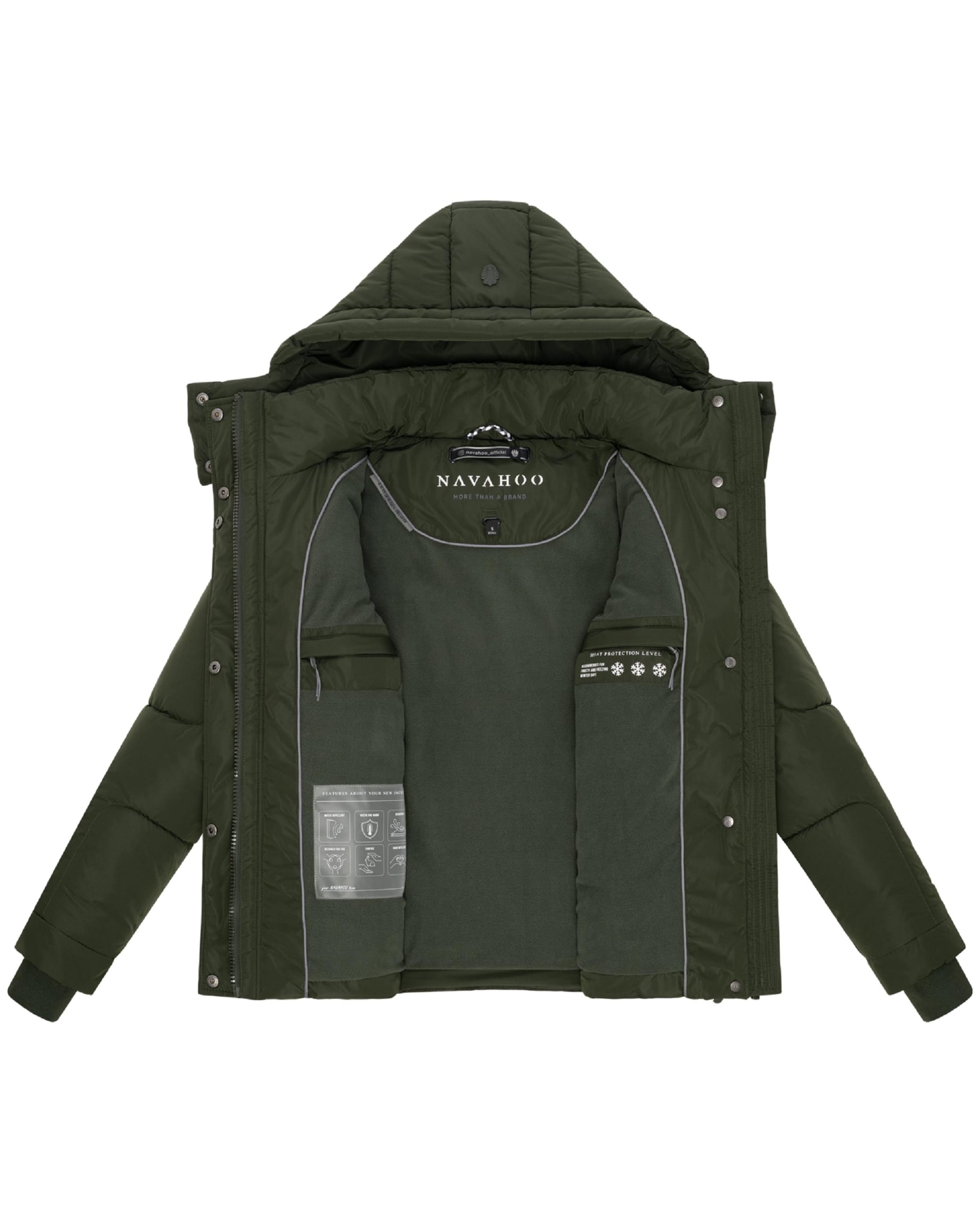 NAVAHOO - Chaqueta de invierno 'Zauberlicht 14' en verde