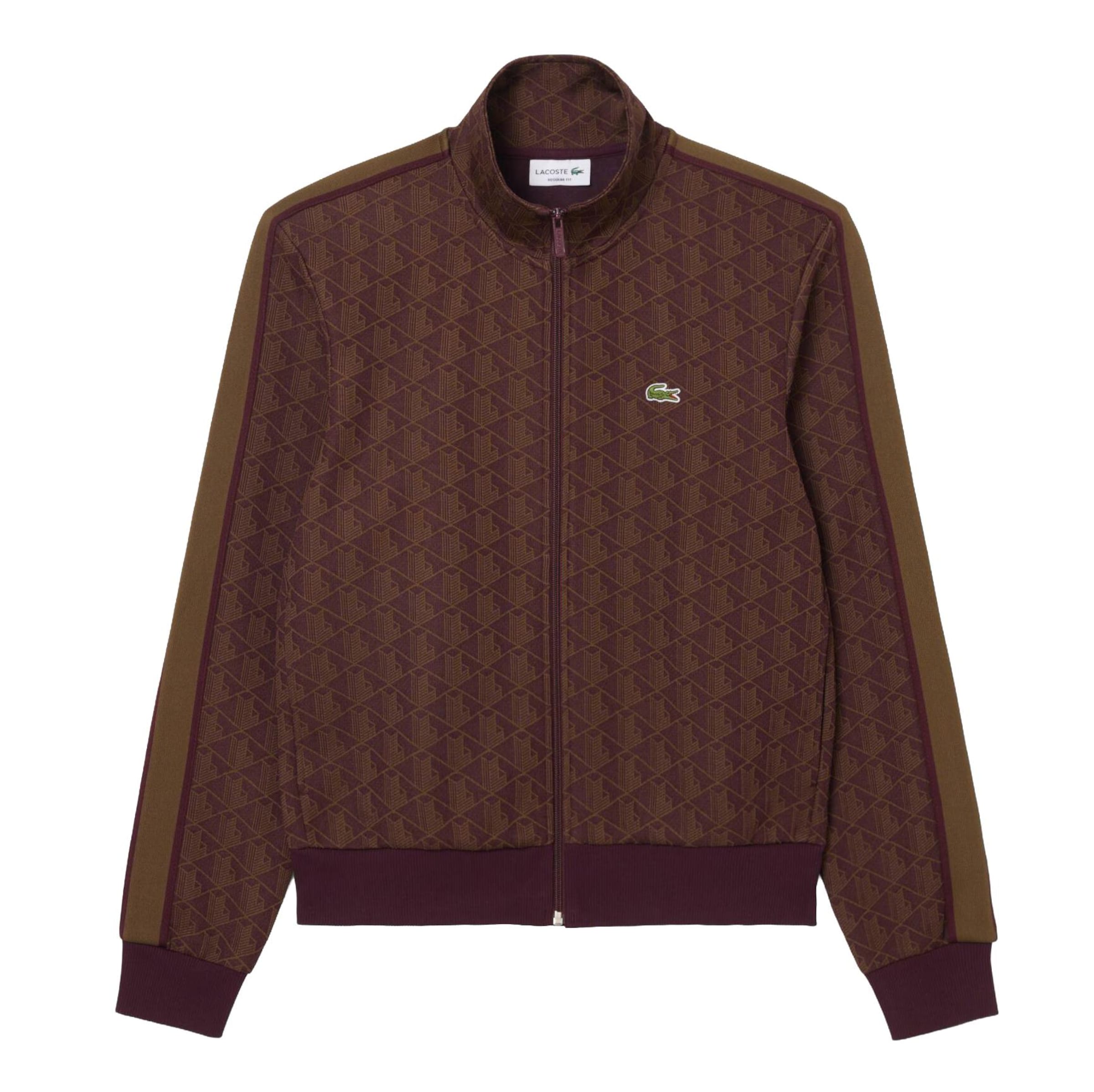 LACOSTE Sweatjacke in Braun: Vorderseite