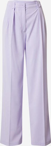 PATRIZIA PEPE Wide leg Pleated Pants in Purple: front