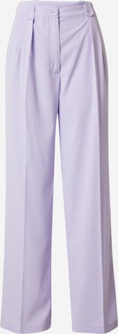 PATRIZIA PEPE Pleated Pants in Purple: front