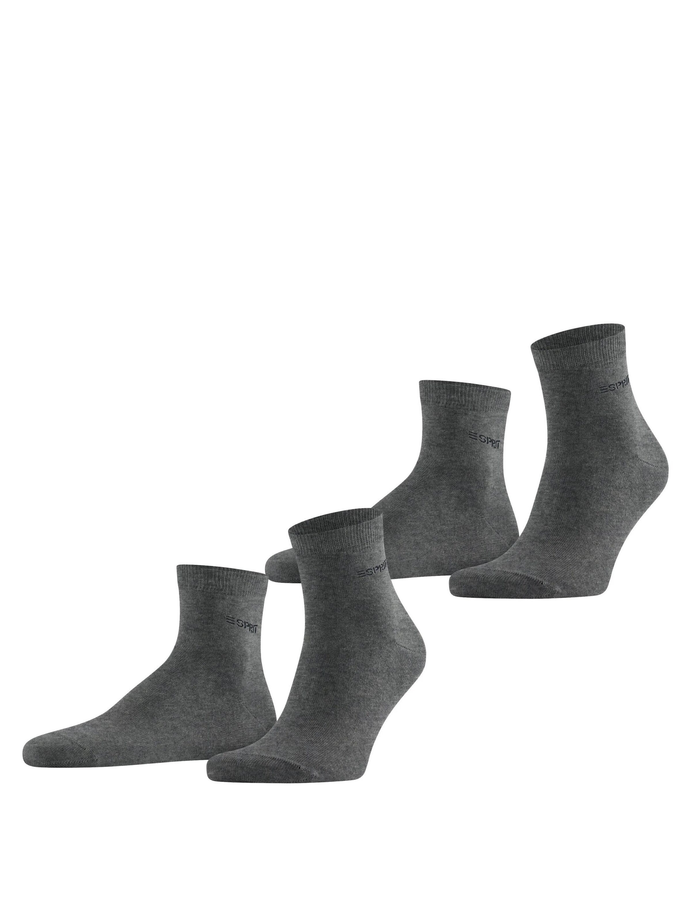 ESPRIT Socken 'Basic Uni 2-Pack'‌‌ in Grau: Vorderseite