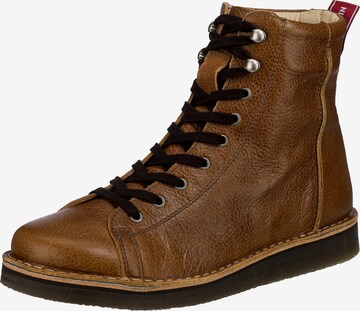 Grünbein Lace-Up Boots in Brown: front