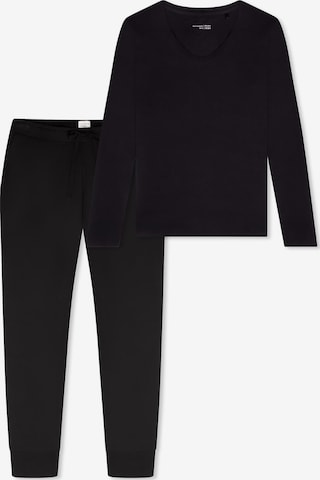 SCHIESSER Pyjama 'Mix & Relax' in Schwarz: Vorderseite