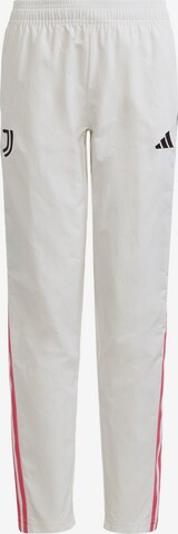 ADIDAS PERFORMANCE Regular Workout Pants 'Juventus Turin Tiro 23' in White: front