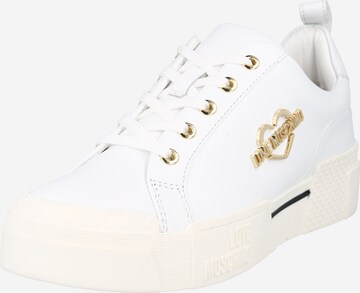 Love Moschino Sneakers in White: front