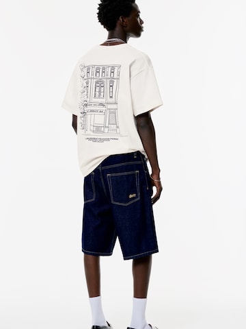 Pull&Bear Tričko 'PARIS 02 RUE TIVOLI' – béžová