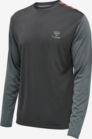 T-Shirt fonctionnel 'Grid' Hummel en gris