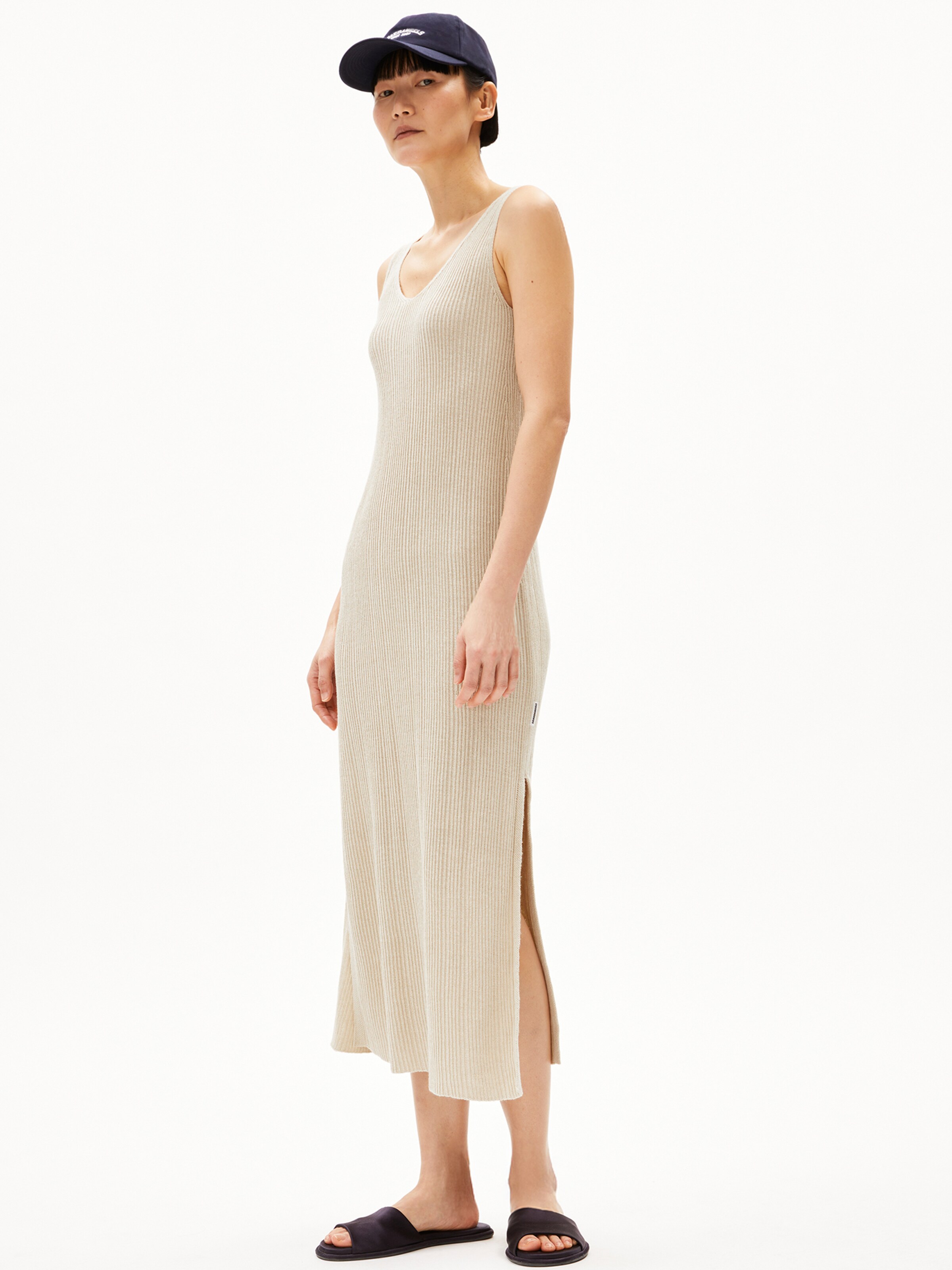 ARMEDANGELS Kleid CINDAA LINO in Weiß: Vorderseite