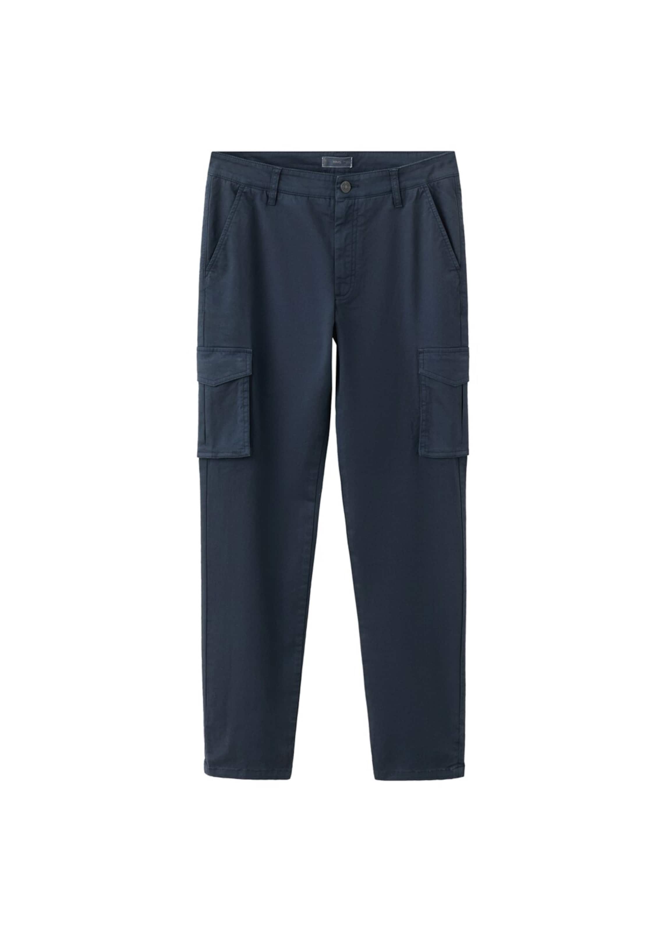 MANGO TEEN Regular Pants in Blue: front