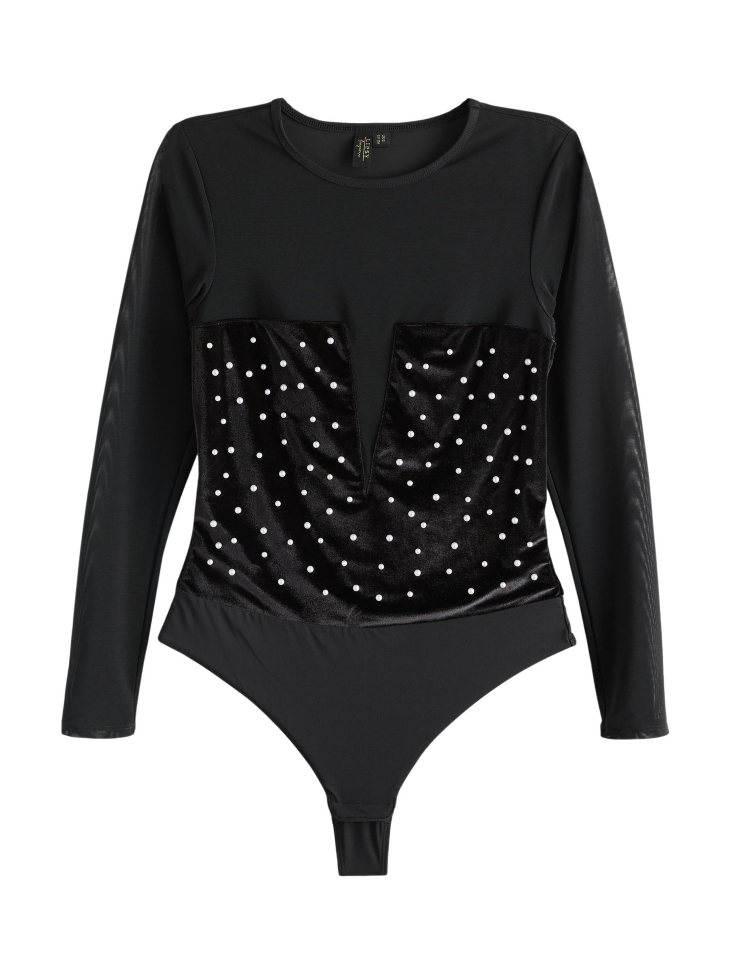 Lipsy - Body camiseta en negro: frente