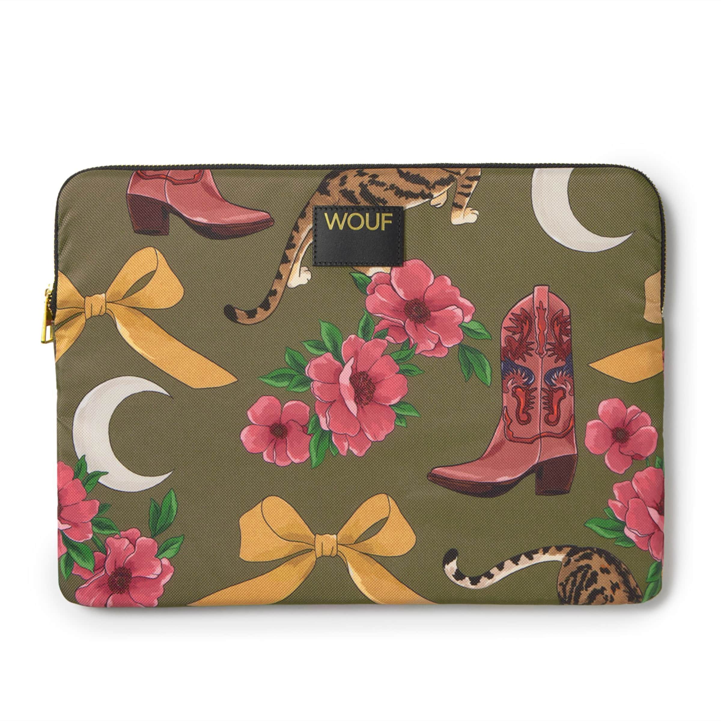 Borsa per laptop di Wouf in verde: frontale