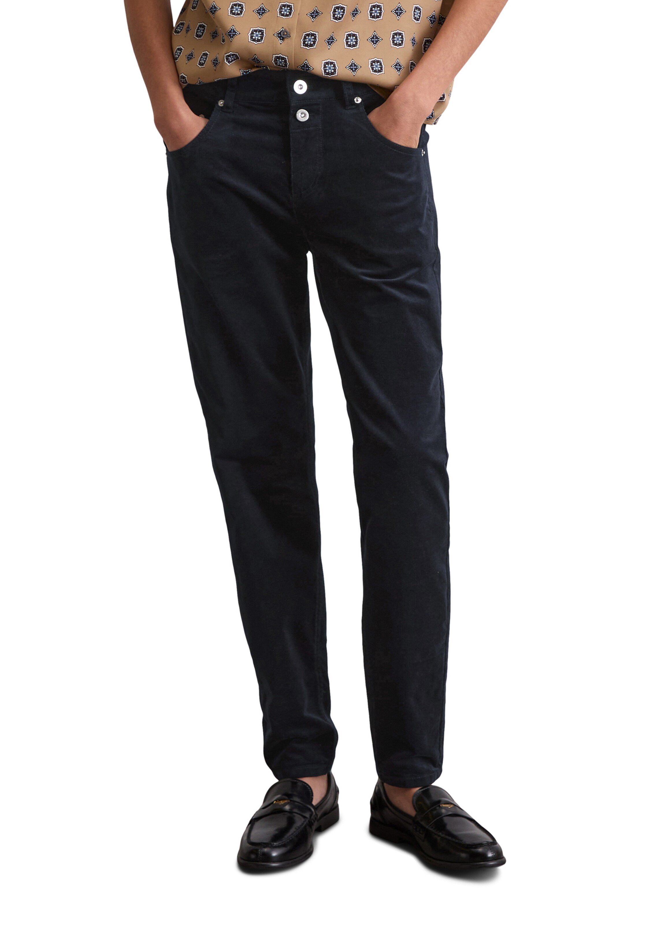 Marc O'Polo Обычный Штаны 'Theda' в Синий: спереди