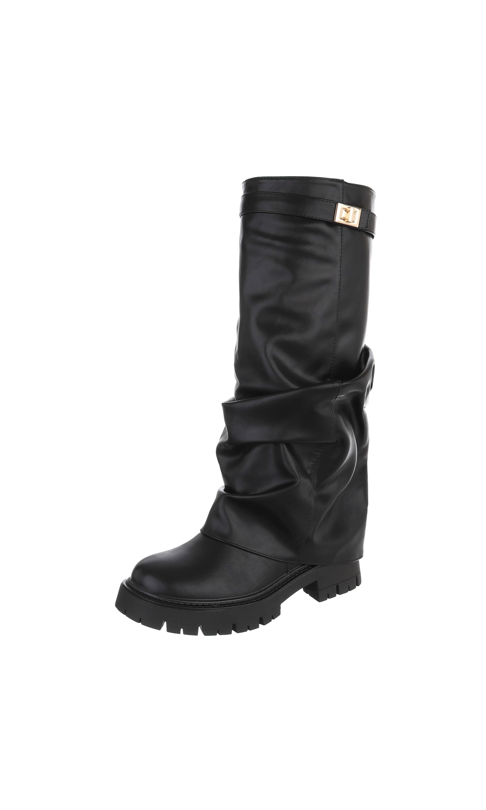 Ital-Design Stiefel in Schwarz: Vorderseite
