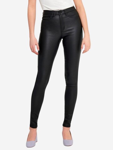 Skinny Jeans 'ONLROYAL HW SK ROCK COATED PIM NOOS 15159341' di ONLY in nero