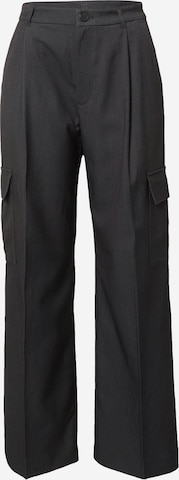Monki Kalhoty se sklady v pase – šedá: přední strana