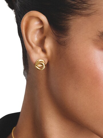 Thomas Sabo Ohrstecker Together mit weißem Zirkonia in Gelb: Vorderseite