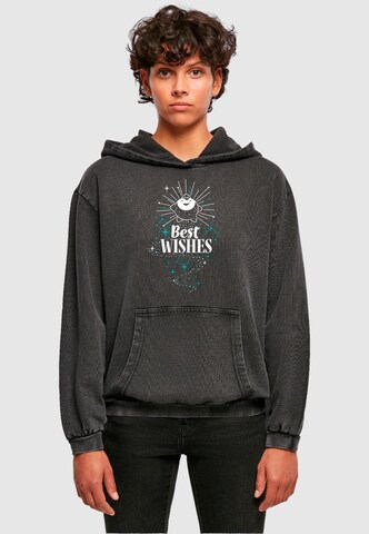 ABSOLUTE CULT Sweatshirt 'Wish - Best Wishes Star' in Zwart: voorkant