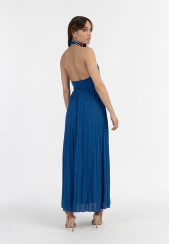 faina Evening Dress in Blue