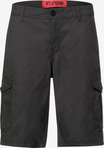 Street One MEN Regular Cargo Pants in Grey: front