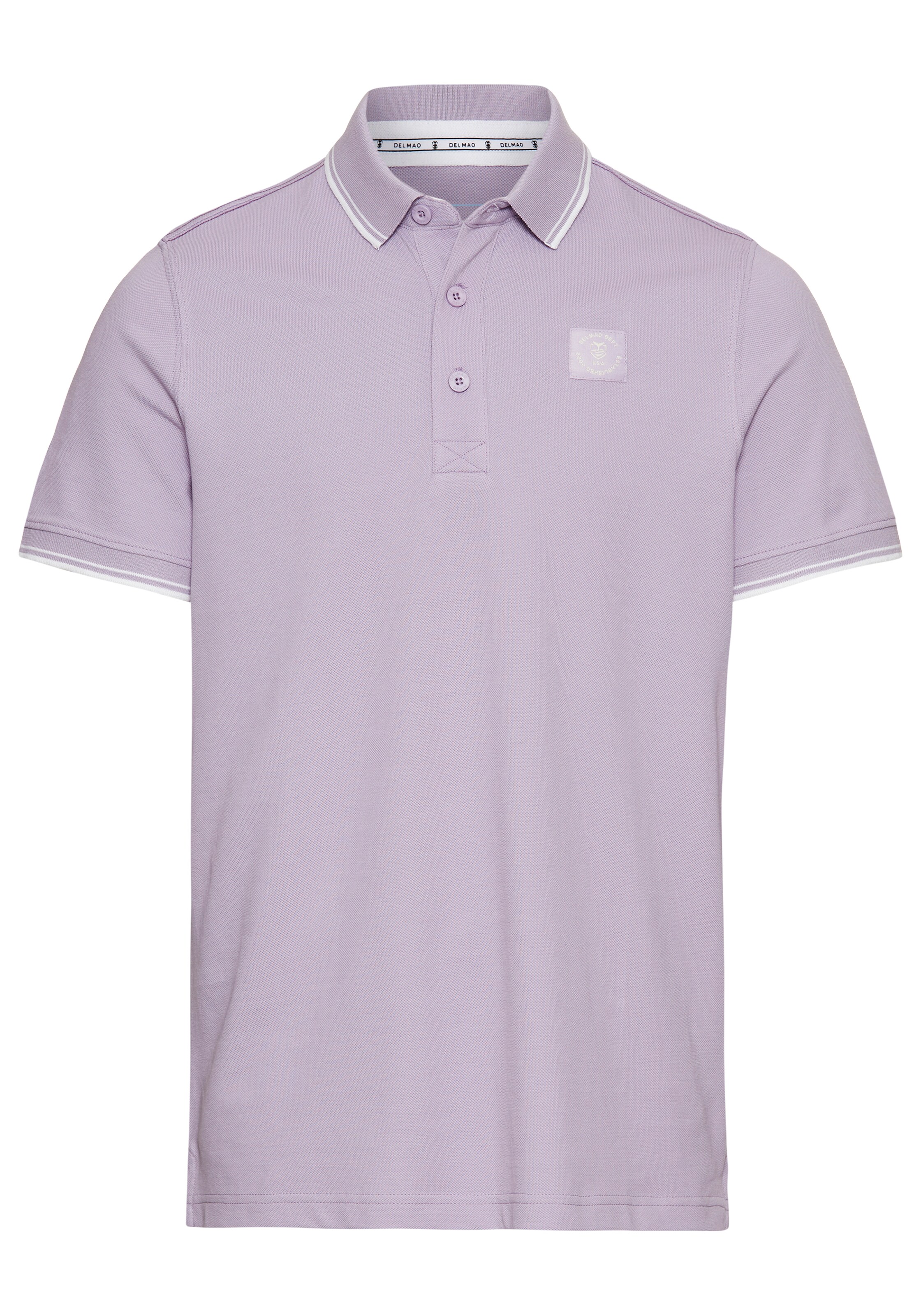 DELMAO Poloshirt in Lila: Vorderseite
