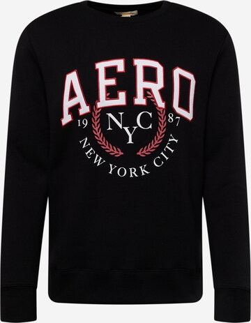 Sweat-shirt 'NYC 1987' AÉROPOSTALE en noir : devant