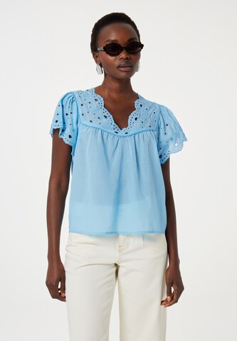 Fabienne Chapot Blouse in Blauw: voorkant
