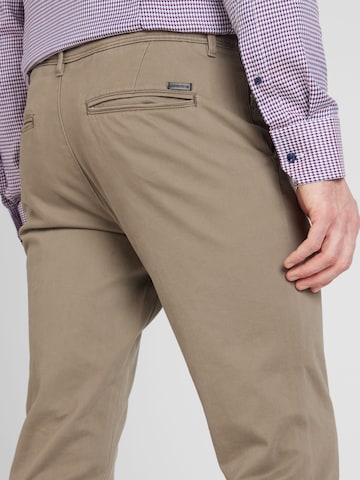 JACK & JONES - Slimfit Calças chino 'Marco Bowie' em castanho