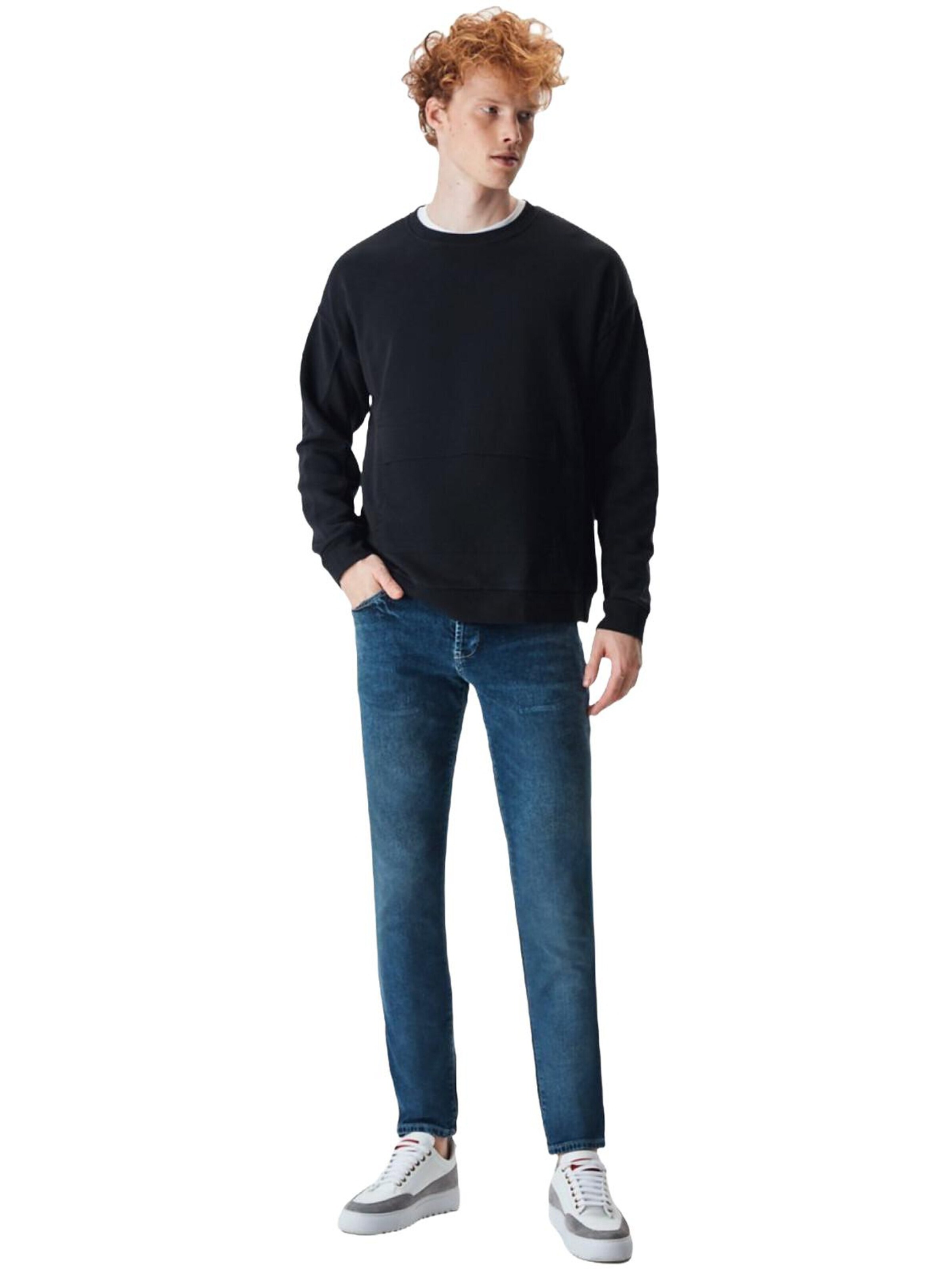 LTB Jeans Sweatshirt 'LTB Jeans Herren Basic Sweatshirt' in Black
