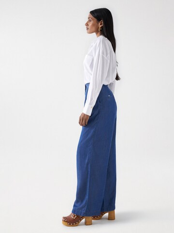 Salsa Jeans Wide Leg Chinohose in Blau