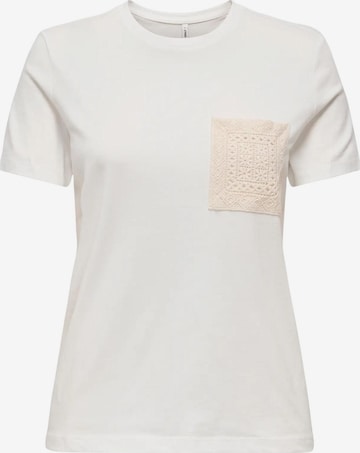 T-shirt 'ONLENJA' ONLY en blanc : devant