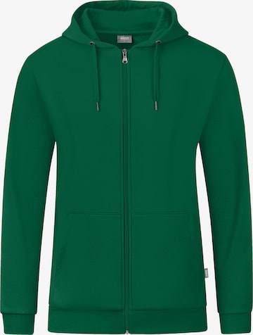 JAKO Athletic Zip-Up Hoodie in Green: front