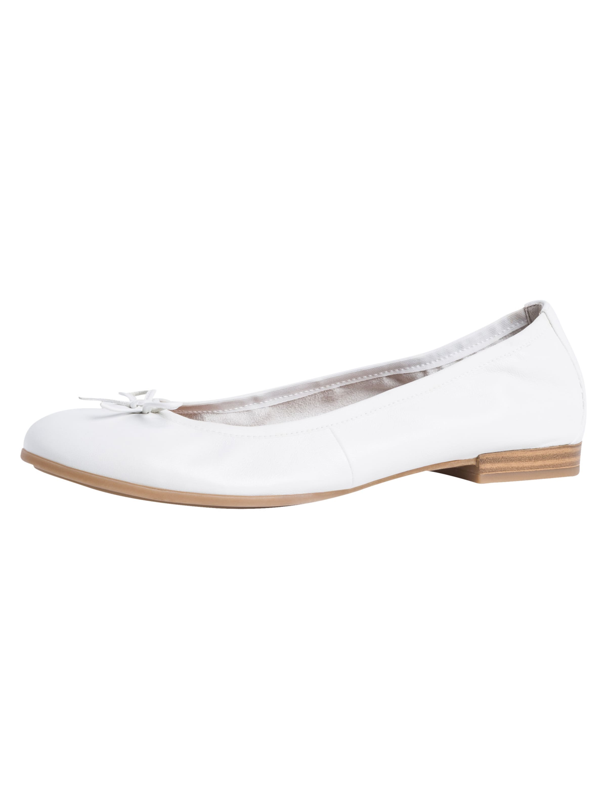 Tamaris - Bailarina 'Alena' en blanco: frente