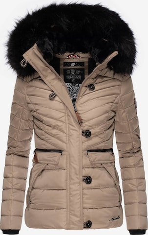NAVAHOO Winter jacket 'Wisteriaa' in Brown: front