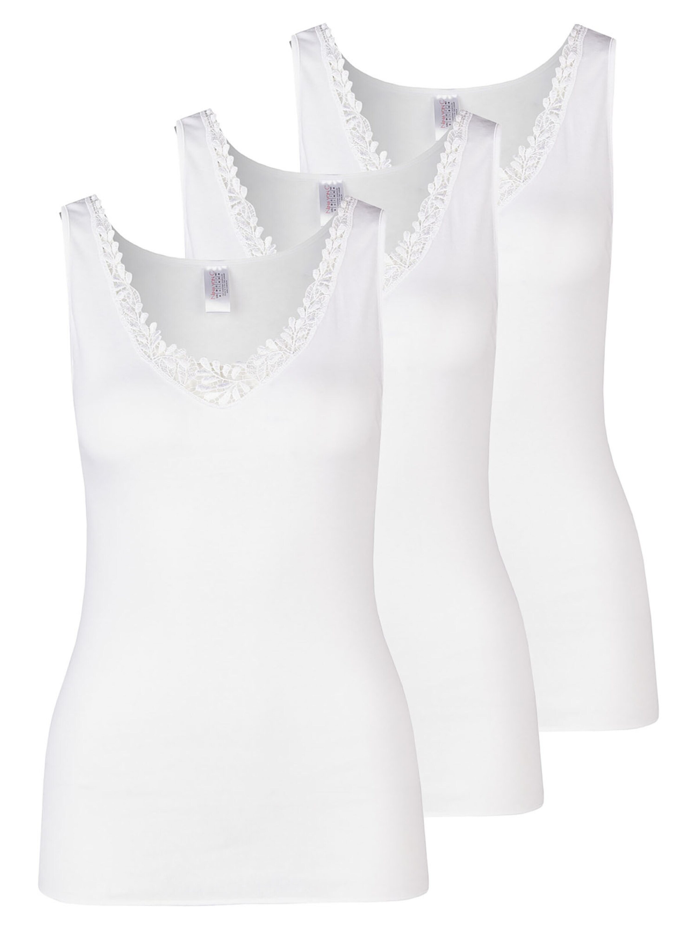 Nina von C. Unterhemd 'Fine Cotton'‌‌‌‌‌‌‌ in Weiß: Vorderseite