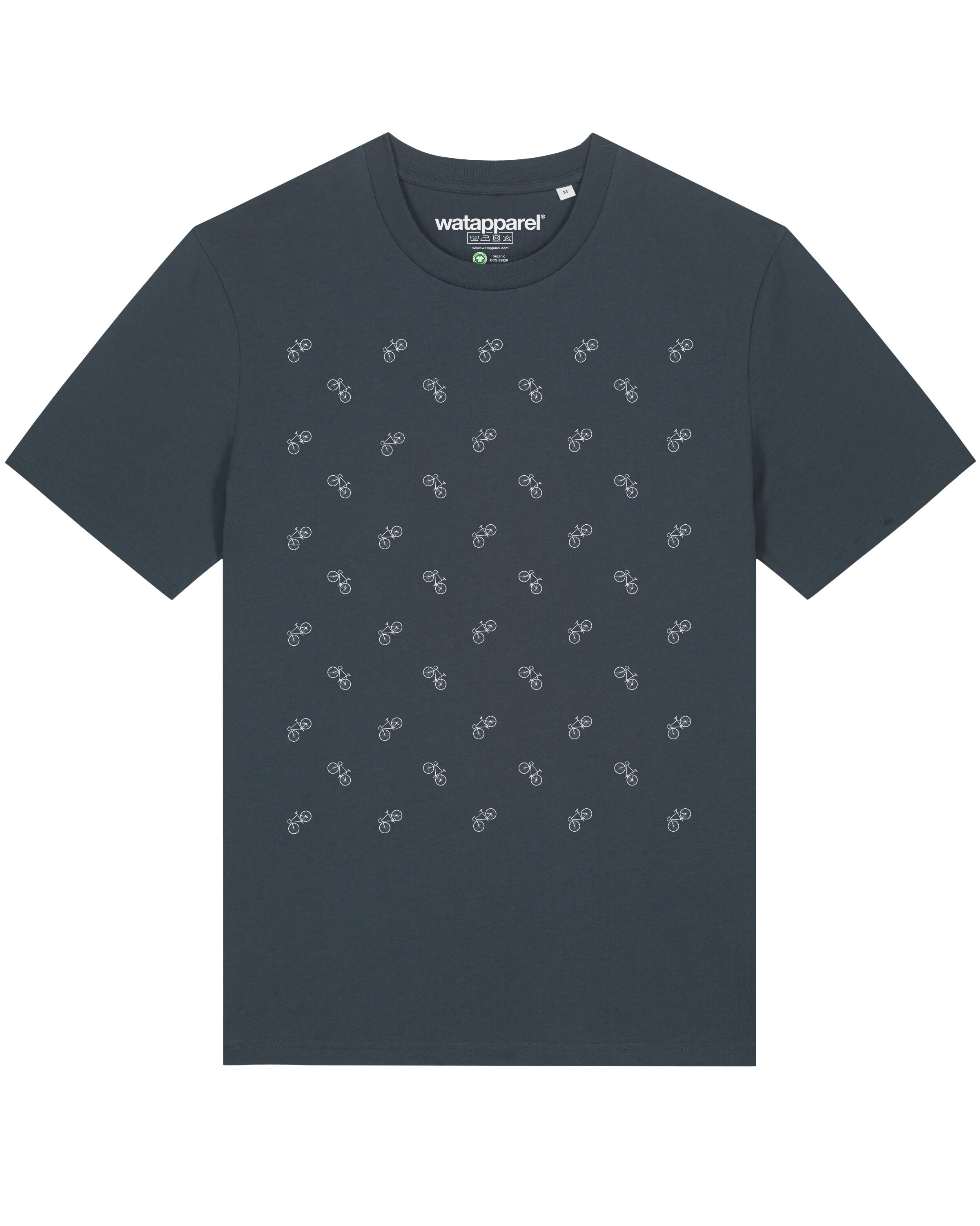 Watapparel Shirt ' Fahrräder ' in Grau: Vorderseite