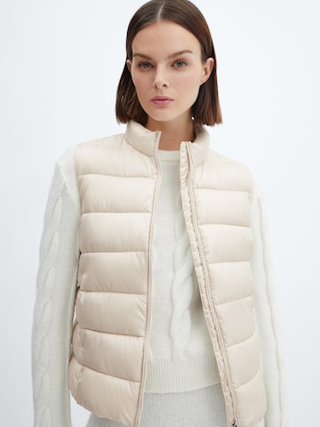 Gilet 'BLANVEST' MANGO en beige