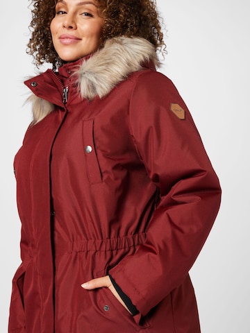 ONLY Carmakoma - Parka de inverno 'IRENA' em vermelho