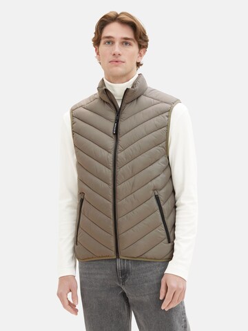 Gilet TOM TAILOR en marron : devant