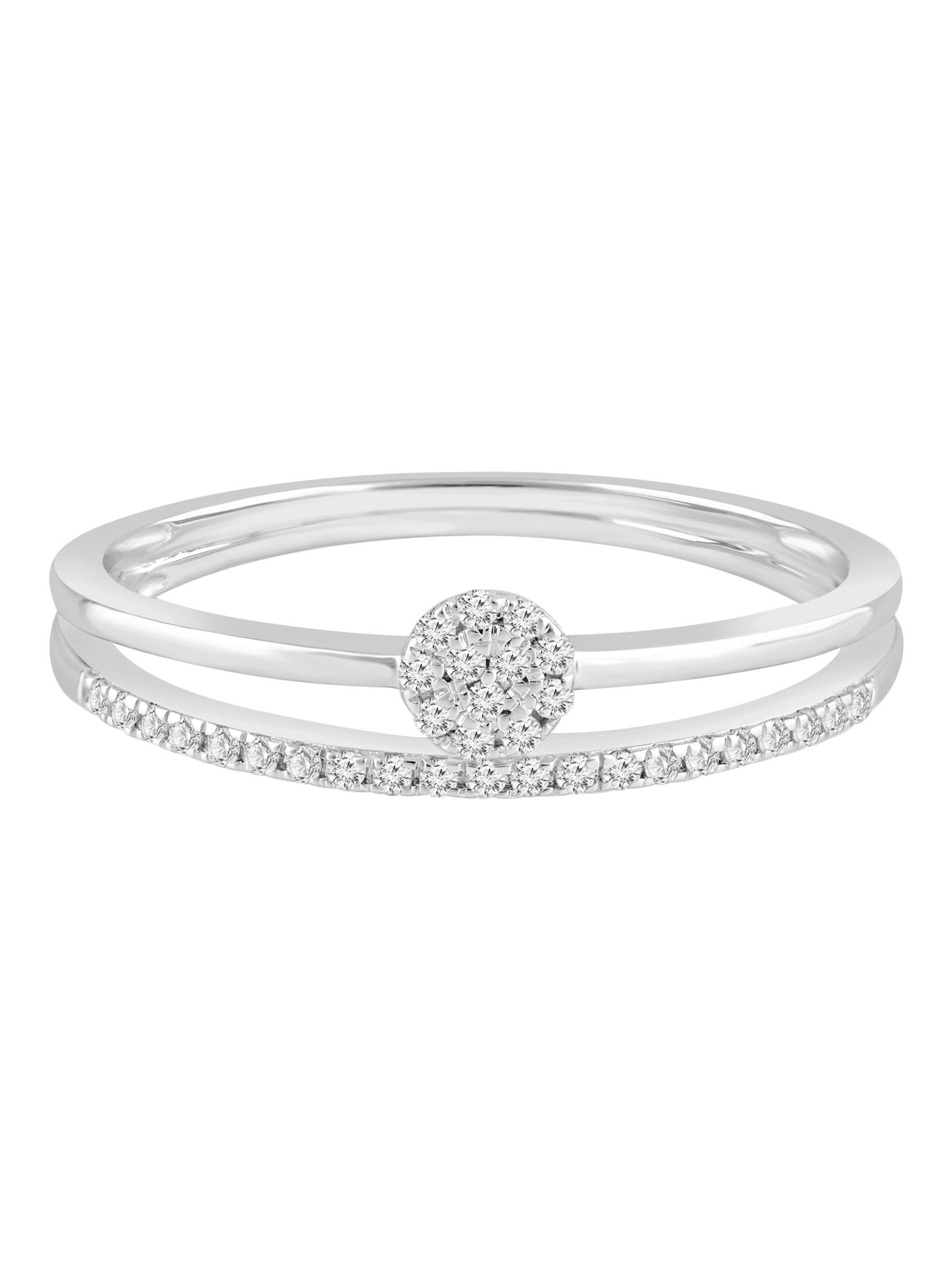 Diamant Exquis Ring‌‌‌‌‌‌‌‌‌‌ in Silber: Vorderseite