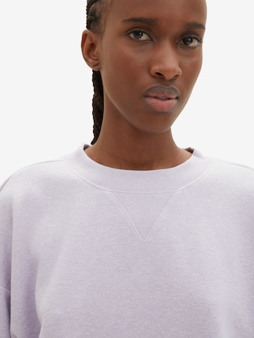 TOM TAILOR DENIM Sweatshirt in Purple