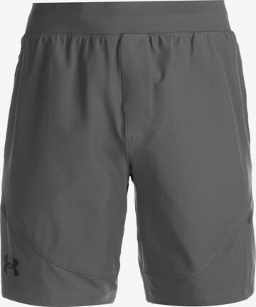 UNDER ARMOUR Regular Workout Pants 'Unstoppable' in Grey: front