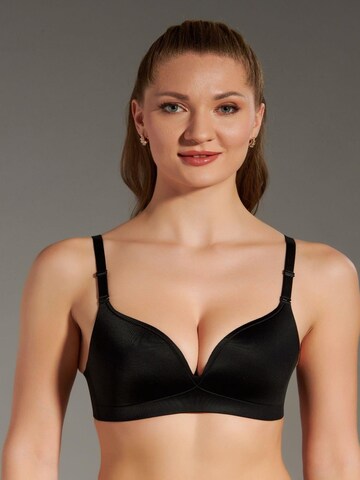 C&City Push-up BH in Schwarz: Vorderseite