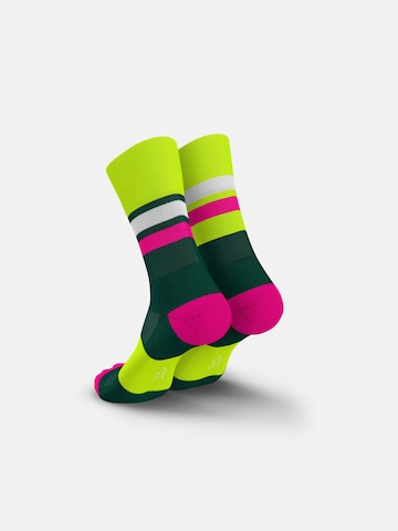 INCYLENCE Athletic Socks 'TRACKS' in Yellow