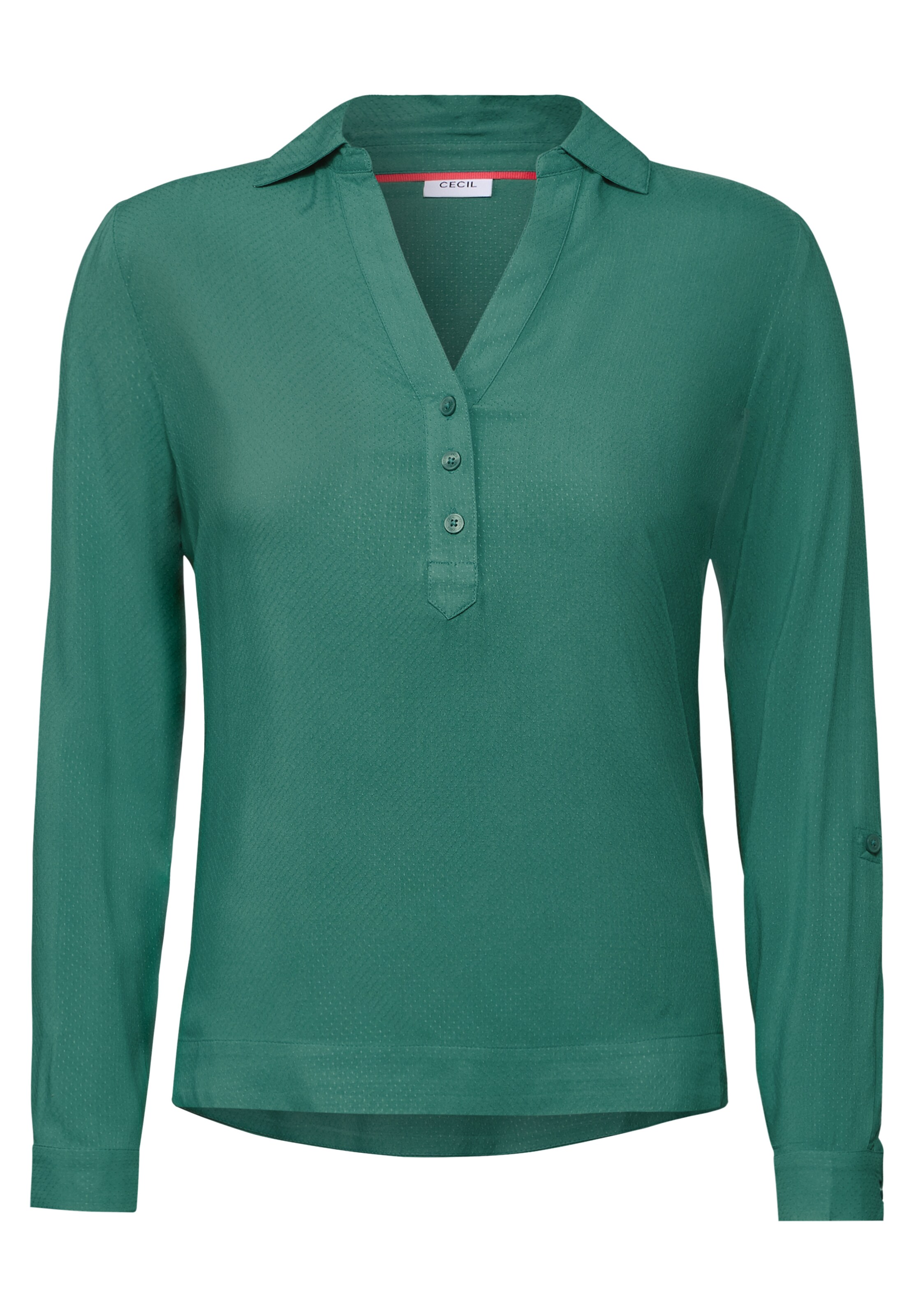 CECIL Bluse in Unifarbe in Grün: Vorderseite