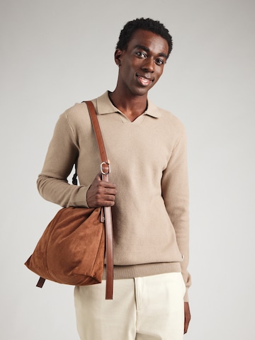 JACK & JONES Свитер 'JPRBLAEASTON' в Коричневый: спереди
