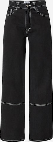 ABOUT YOU x Millane Wide leg Jeans 'Yaren' in Black: front