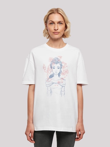 F4NT4STIC Shirt 'Belle Lumiere Sketch' in Wit: voorkant