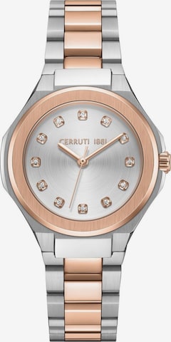 Montre à affichage analogique CERRUTI 1881 en argent : devant