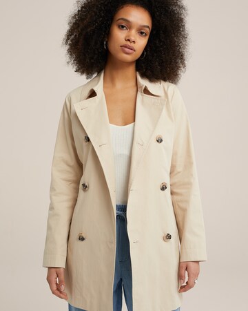 WE Fashion Between-Seasons Coat in Beige